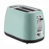 DHZYY Toaster, multifunktionale Edelstahl-Hausfrühstücksmaschine 2 Scheibe, 6 Geschmacksstufen einstellbar, mit Wiedererweihr/Abtau- / Abbrechen-Funktion, 750W, mit Grill, Brotzang