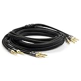 HiViLux HiFi Lautsprecherkabel/Boxenkabel OFC ausschraubbar Bananenstecker für HiFi Stereo Paar (6m Paar 2x2,5mm²)