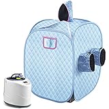 SZTC Zuhause Mobile Mini Dampfsauna 2L Dampferzeuger SPA Dampfsauna Maschine Mit Saunazelt Und Fernbedienung Tragbarer Saunaraum Entgiftung Entschlackung Zum Gewichtverlieren Heimsauna,B