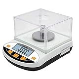 Bonvoisin Labor Analytische Waage 500gx0.001g Hochpräzise Laborwaage Elektronische Präzisionswaage 1mg Digitale Schmuckwaage mit Windschutzscheib