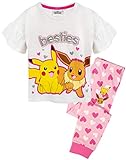Pokemon Pajamas Pikachu & Eevee Ruffle Sleeves Long OR Short Leg Girls PJs 11-12 Y