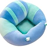 MINASAN Baby-Sitzstuhl, Baby-Sitz, Plüsch-weich, Tierform, tragbar, bequem für Neugeborene, 0-24 Monate (Blau, 45 * 45cm)