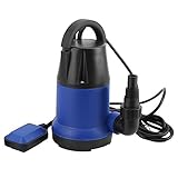 Tauchpumpe, Tauchwasserpumpe, Pumpe mit schneller Ablaufgeschwindigkeit und Schwimmerschalter, für Flachmeer-Pools(AC230V europäischer Stecker)