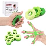 AUTUWT Handmuskeltrainer & Fingertrainer 6er Set,Handtrainer Ring & Unterarm Trainingsgerät aus Silikon für bessere Fingerkraft, Handkraft & Griffkraft (6 Pack)