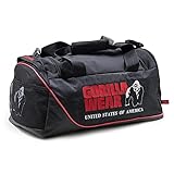 Gorilla Wear Jerome Gym Bag - schwarz/rot - Bodybuilding und Fitness Sporttasche für Damen und Herren mit Logo Aufdruck absolut praktisch mit viel S