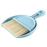 Surgewavelv Small Broom with Dustpan Set Telescopic Broom Home Desktop Mini Broom Keyboard Cleaning Brush Dust Removal - B