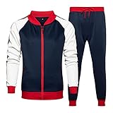 Jogginganzug Herren Männer Trainingsanzug Kontrast Kabel Vlies Kapuzenpullover Oben Unterteile Fashion Herbst Und Winter Street Casual Herren Patchwork Basic Anzug