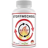 Stoffwechsel Beschleunigen Aktiv Formel Kapseln - Stoffwechsel anregen - Stoffwechselkur - Grüntee, Ingwer, HCA, Cayenne, Guarana, Koffein, Zimt, Afrikanische Mangosamen, Eisen uvm - 30 Kapseln Veg