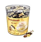 Toblerone Mixed Minis 1 x 904g Dose, Feine Schweizer Schokolade in drei Sorten mit Honig- und Mandelnoug