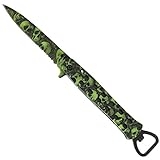 G8DS® Zombie Dead Einhandmesser'Skull Green' mit Flaschenöffner Outdoor Taschenmesser grün zombiegrün Totenkop