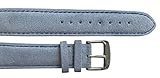 UHRTRACHT - Wechselarmband Wildleder mit Silber, Verschiedene Varianten mit Quick Release - passend zur Tracht und im Alltag. Für Uhren von Uhrtracht. Unisex, Damen, Herren (hellblau)