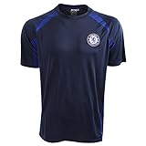 Chelsea F.C. Herren Panel Kurzarm Chelsea Herren Panel T-Shirt – Marineblau, Größe L Small Navy