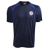 Chelsea F.C. Herren Panel Kurzarm Chelsea Herren Panel T-Shirt – Marineblau, Größe L Small Navy