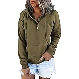 Damen Kapuzenpullover Hoodies Kordelzug Pullover Dasongff Casual Dünn Kapuzen Sweatshirt Frauen Einfarbig Langarm Tops Streetwear Kapuzenpullis Warm Pulli Winterjacke Mantel Outwear mit Käng