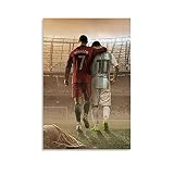 KKMM Fußball-Poster, Legende Star Fan-Kollektion, Poster Leo Messi, dekoratives Gemälde, Leinwand, Wandkunst, Wohnzimmer, Poster, Schlafzimmer, Gemälde, 50 x 75