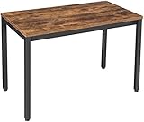 VASAGLE Home Office Computer Desk with Stable Metal Frame Arbeitsstation für Wohnzimmer, Holzwerkstoff, Rustic Brown, 47.2