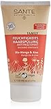 SANTE Naturkosmetik Feuchtigkeits Haarspülung Bio-Mango and Aloe, Fruchtiger Duft, Gesundes Haar, Natürliche Spülung ohne Silikon, Vegan, Conditioner 150g