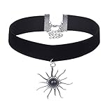 MingJun Wide Choker Halskette Schwarz Gothic Samt Kragen Punk Choker für Frauen und Mädchen (Sonne)