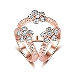 ZLSP Blumen DREI-Ring Blume Kristallschal Rahmen Silk Brosche Clip Retro Brosche Pin (Color : Pink)