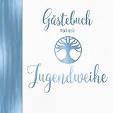 Gästebuch meiner Jugendweihe: Deko Blau für Jungen I Jugendfeier I Geschenke & Dekoration zur Jugendweihe für Jungs I Sprüche, Wünsche, Geschenkeliste, Danksagung