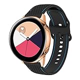 XINBOO Armband für Galaxy Watch Active 2 40mm/44mm, Rose Gold and Black for Galaxy Watch 42mm/Galaxy Watch Active 40mm/Gear S2 Classic/Gear Sport,20mm Uhr mit Schnellverschluss Armb