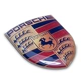 Porsche Wappen-Aufkleber 3D, Original Porsche T