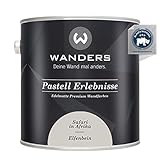 Wanders24® Pastell Erlebnisse (2,5 Liter, Elfenbein) edelmatte Wandfarbe - Feine Farben - in 40 Farbtönen - Wandfarbe Grau - Made in Germany