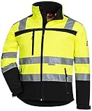 Nitras MOTION TEX Viz 7171 Softshell-Warnschutzjacke - EN 20471 - Gelb - XL