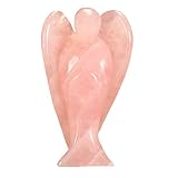 Aituo 1.6'(4.1cm) Engel Amethyst geschnitzt Heilung Kristalle Pocket Guardian Reiki Statue R