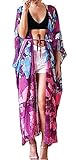 Orshoy Damen Strandkleid Bikini Cover Up Strandponcho Damen Lose Sommer Pareos Morgenmantel L