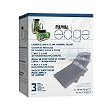 Fluval Clean and Clear Aktivkohle Filtereinsatz, geeignet für die Fluval Edge Aquarien, 3er Pack