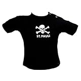 FC St. Pauli Baby T-Shirt Totenkopf schwarz (6 Monate)