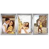 Hama 65348 Portrait Bilderrahmen Laval (Fotogröße 3x 10 x 15 cm), silb