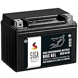 SIGA YTX4L-BS GEL Roller Batterie 12V 4Ah 75A/EN GEL Batterie 12V Motorradbatterie entspricht 50314 CTX4L-BS auslaufsicher wartung