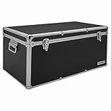 Aluminium-Rahmenkoffer Transport-Box, Koffer in Schwarz mit 82 Liter V