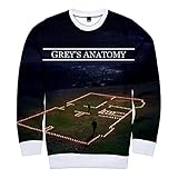 HDKFSHO Grey's Anatomy Männer Frauen Lange Ärmel T-Shirt Sportshirt Atmungsaktiv Cartoon Erwachsene Fashion Baumwolle Schlank Rundhals Lange Ärmel Beiläufig Strassenmode Cosplay