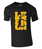 Lebron James T-Shirt 23 King LBJ Cleveland Cavaliers Cavs Jersey Trikot Basketball Shirt (M, Schwarz)