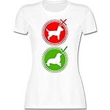 Symbol und Zeichen Outfit - Mach die Robbe Symbole - XXL - Weiß - Piktogramm - L191 - Tailliertes Tshirt für Damen und Frauen T-S