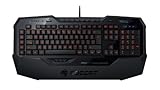 ROCCAT Isku FX Multicolor Gaming Tastatur (DE-Layout, Multicolor Tastenbeleuchtung, 36 Makrotasten inkl. 3 Thumbster-Tasten) schw