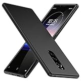 Peakally Sony Xperia 1 Hülle, Matte Oberfläche Soft Hüllen [Ultra Dünn] [Kratzfest] TPU Schutzhülle Case Weiche Handyhülle für Sony Xperia 1-Schw