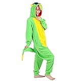 WEIYIing Erwachsene Onesies Drachen Anime Cosplay Kostüm Fleece Cartoon Pyjamas Festival Halloween Party Overalls Tier Pyjamas Anzug-Chinesischer Drache_L