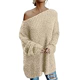 WAEKQIANG Herbst Und Winter Neuer Damen-PlüSch-Langarm-Pullover Mit SchräGen S