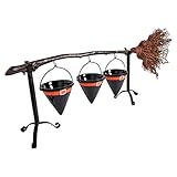 Halloween Besenstock Snack Bowl Rack Dekorative Obsthalterungständer Mit Abnehmbaren Korb T