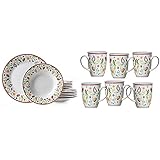 Ritzenhoff & Breker Tafelservice Doppio Shanti, 12-teilig, Porzellangeschirr & Kaffeebecher-Set Doppio Shanti, 6-teilig,