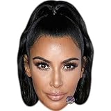 Celebrity Cutouts Kim Kardashian (Black Hair) Mask