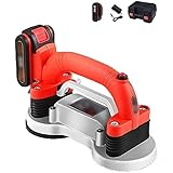 GYYlucky Manueller Fliesenschneider, Fliesenmaschine, Vibrationsmaschine, 21-V-Pflaster DIY-Werkzeug Automatische Nivellierung Flach Mit Zwei Saugnäpfen Für Bauwände (Size : 2xBattery)