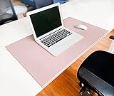 Schreibtischunterlage Mauspad mit Kantenschutz, rutschfeste Schreibunterlage mit 2 cm Viskose, L-förmiges Vorderprofil, glatte Gaming-Matte Büro-Tischunterlage S