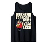 Wochenendprognose Darts mit einer Chance auf Bier Tank Top