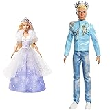 Barbie GKH26 - Dreamtopia Schneezauber Prinzessin Puppe mit Haarbürste und Diadem, Spielzeug ab 3 Jahren & Princess Adventure Prince D