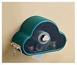 WUBZSHI Tücherbox Gewebeboxen wasserdichte Hängende Toilettenpapierhalter Organizer Serviette Dispenser Home Aufbewahrung Badezimmer (Color : Green)